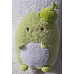 Miniso Honeydew Melon Fruit Stuffed Animal Plush Toy With Hat Green So Soft 11"